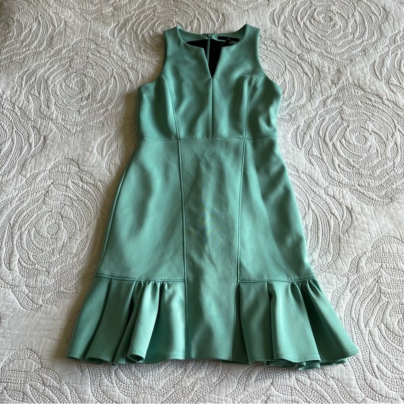 Tibi - Rime Split Neck Sleeveless Dress - Lichen - Picture 4 of 12